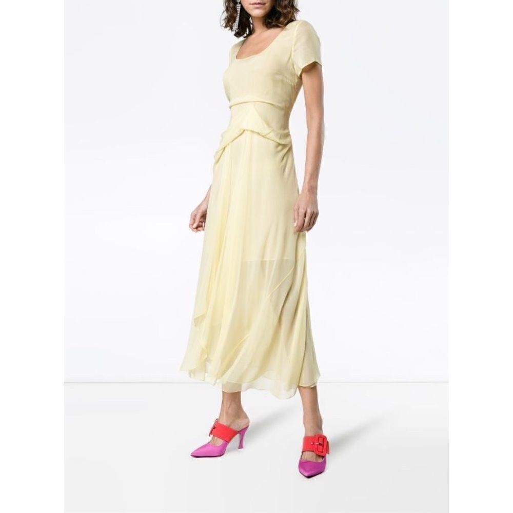 Sies Marjan silk Overlay Gown Yellow